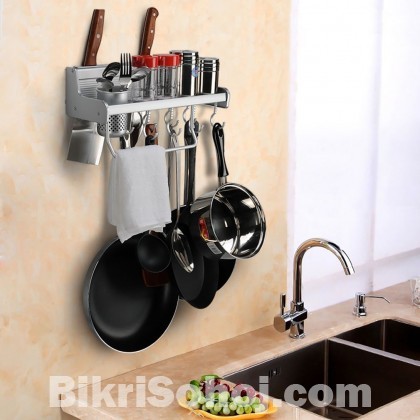 Multifunctional Wall Hanging Aluminum Kitchen Rack